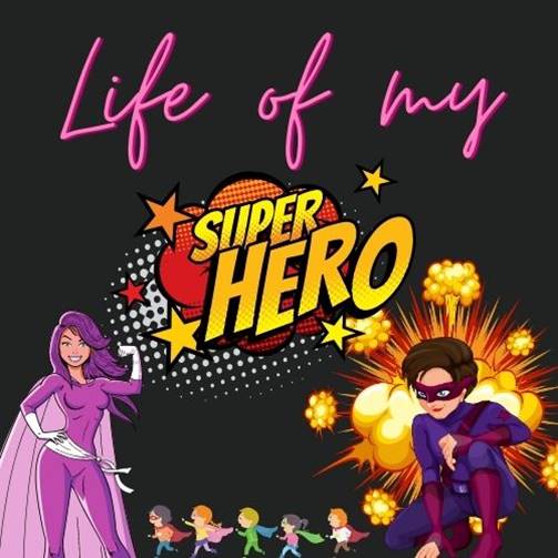 Life of my superhero logo